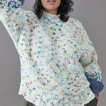 Anthropologie Gaia Sweater 2X Plus Size Speckled Knit Mock Neck Pullover Jumper Photo 3