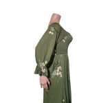 Sugar and L!ps women's floral square neck 3/4 sleeve bodice smock midi dress L, M,S,XS Photo 3