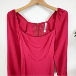 NWT Lusana Finn Midi Dress Claret Red 100% Linen Blend Size Small Photo 1