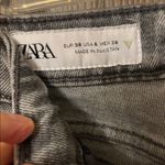 ZARA Women's Distressed Gray Straight Leg Jeans NWOT Photo 1