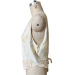 Vintage Tropical Pastel Rayon Vest From Livingston Williams Size Medium/ Large Yellow Photo 1