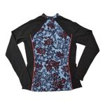 Floral Rash Guard Swim Top Colorblock Long Photo 1