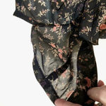 EXPRESS Women’s Button Up Top Short Sleeve Black and Floral Sheer Vintage 90s Compagnie Internationale Y2K •Size XS Photo 3