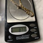 Two Tone Sterling 925 Simulated Stone Tennis Link Bracelet Triple Heart Charm Gold Photo 5