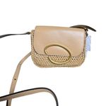 Oscar de la Renta NWT Oath Crochet Raffia Crossbody in Natural Photo 2