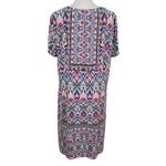 London Times  Blue and Pink Mini Shift Dress Size 14 Wedding Guest Dress Photo 2