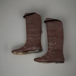 Botkier  Leather Pull‎ Up Knee Boots 38 / 7.5 Brown Leather Photo 2