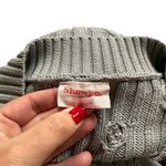 Showpo  Women's Grey Green Cable Knit V-Neck Sweater Vest Size L Sleeveless Photo 4