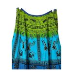 Jasmine  India Cotton Skirt Blue Green Paisley Sequin Hippie‎ Boho Size Small Photo 1