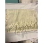 ivory, little stripped Linen Blend scarf Oversized Photo 1