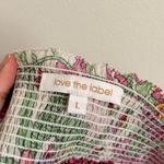 Love the Label Tiered Floral Mini Skirt Size Large Smocked Waist Pink Photo 2