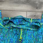 Tutu Blue Watercolor Mid Rise‎ Swim Yoga Leggings Blue Yellow Size Large Photo 6