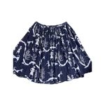 Vintage Navy Blue & White Story Scene Tie Waist Maxi Women Skirt size 2XL Photo 1