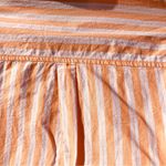 No Comment Orange/White Strip Crop Shirt M Photo 7