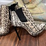 Michael Kors Genuine Snakeskin Animal Print Platform Boots Photo 1