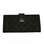 Gucci  GG Black Leather and Canvas Long Wallet Photo 2