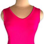 Champion Tank Top Shirt Hot Pink Sleeveless Fuchsia Vneck Workout Medium Photo 4