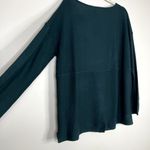 NYDJ Long Sleeve Split Back Slight Boatneck Soft Comfy Sweater Ribbed Detail Lg Photo 8