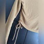 Forever 21  High Neck Ribbed Ruched Side Ties Long Sleeve Top Womens Sz S NWT Photo 1