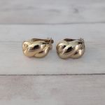 Vintage Clip On Earrings Chunky Statement Gold Tone Stylish Photo 6