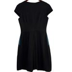 ZARA  Professional Cap Sleeve Colorblock Sheath Midi Dress S Blue Black White Photo 3