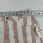 Altar'd State Womens Size M Pink White Striped Cutoff Denim Shorts Frayed Hem Size M Photo 3