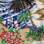 Talbots  Dress Blue Green Tropical Palm Floral Print Hawaiian Print Sleeveless 2P Photo 5