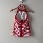 Lululemon Hip To Be Zen Halter in Twin Stripe Love Red / Love Red Tank Top Pads Photo 4