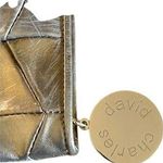 David Charles Metallic Silver Clutch Handbag Photo 2