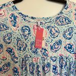 Simply Southern NEW  Dress Size Large Tropical Oyster  Print Pink & Blue NWT Photo 2