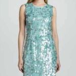 Ellie  Tahari Aqua Sequin Dress Size 6 Photo 0