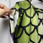 JULIE HAUS Silk Mermaid Print Ombre Straight Fit Mini Shift Dress Size 6 Green Photo 4