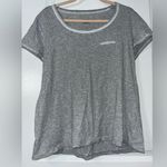 Carole Hochman 100% Cotton Natural Fiber Gray Short Sleeve Top Small Pocket Sz L Photo 0
