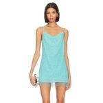 Show Me Your Mumu Women's Suzanna Mini Dress Size XS Blue Beaded Fringe Photo 2