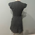 Abercrombie & Fitch  Black & White Printed Short Sleeve Flutter Ruffle Wrap Dress Photo 5