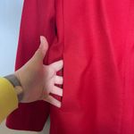 Claudie Pierlot red collarless full zip coat jacket ruffle shoulder 38 US 6 Photo 4
