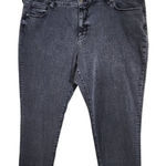 st. john's bay Black Girlfriend Jeans Size 24 Black Mid-Rise Straight Leg Jeans Photo 0