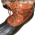 Tommy Hilfiger Faux Fur Lined Duck Boots Leather sole faux suede upper brown 10 Photo 10