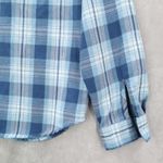 Teddi Blue Plaid Flannel Western Long Sleeve Button Up VTG College Petite Small Photo 6