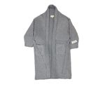 Macy's State of Day Women’s Textured Shawl-Collar Robe – Chiseled Gray M/L –NWT Photo 3