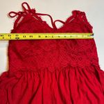 No Boundaries  SZ M Red Lace Babydoll Cami Top Romantic Y2K Boho festival Country Photo 7