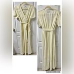 Carly Jean Los Angeles NWOT Embroidered Butter Yellow Ivory Wrap Dress Size XL Photo 1