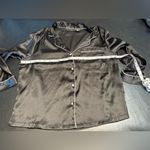 House of Harlow 1960 Black Satin Pajama Set size Medium Photo 6