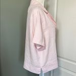 Quince  Women’s Linen Short Sleeve Button Front Shirt Blouse Pink XL Photo 5