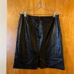 Max Mara Womens Black Genuine Leather Skirt Luxury Designer Made In Italy Size 8 Photo 6