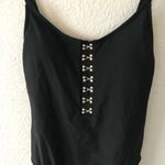 Xhilaration Xhiliration Black One Piece Silver Hardware NWOT Photo 1