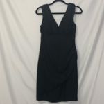 Leslie Fay Vintage Little Black Dress Deep V Neck  Womens 8 Sleeveless Cocktail Photo 1