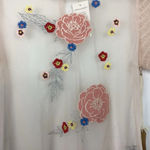 Hippie Laundry  Mesh Embroidered Top Size Medium NWT Photo 1