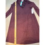 French Grey NWT Anita Sweater Dress Burgundy Size L Button Cowl Neck Cozy Knit Photo 6