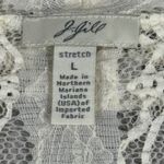 J Jill Lace Cardigan Womens L‎ Ivory Sheer Ruffle Romantic Boho Cottagecore Size L Photo 4